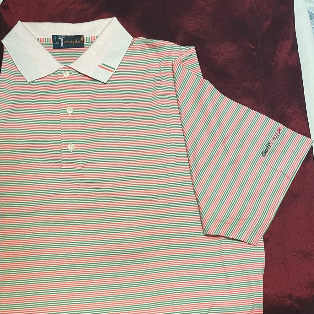 DC Campbell Thin-Striped Golf Shirt